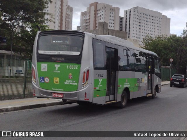 Transcooper > Norte Buss 1 6332 na cidade de São Paulo, São Paulo, Brasil, por Rafael Lopes de Oliveira. Número da foto: #10727219.