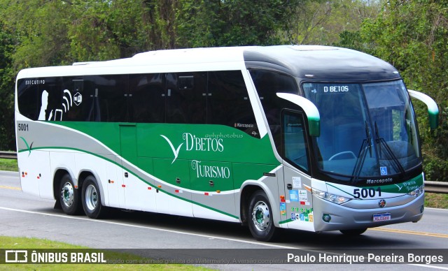 D'Betos Turismo 5001 na cidade de Barra do Piraí, Rio de Janeiro, Brasil, por Paulo Henrique Pereira Borges. Número da foto: #10760808.