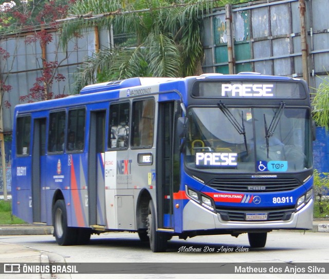 Next Mobilidade - ABC Sistema de Transporte 80.911 na cidade de Santo André, São Paulo, Brasil, por Matheus dos Anjos Silva. Número da foto: #10762764.