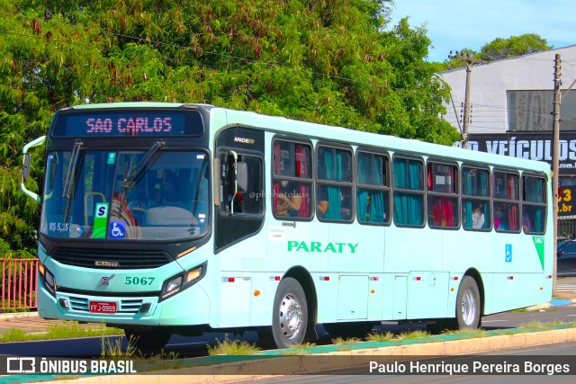 Viação Paraty 5067 na cidade de São Carlos, São Paulo, Brasil, por Paulo Henrique Pereira Borges. Número da foto: #10762952.