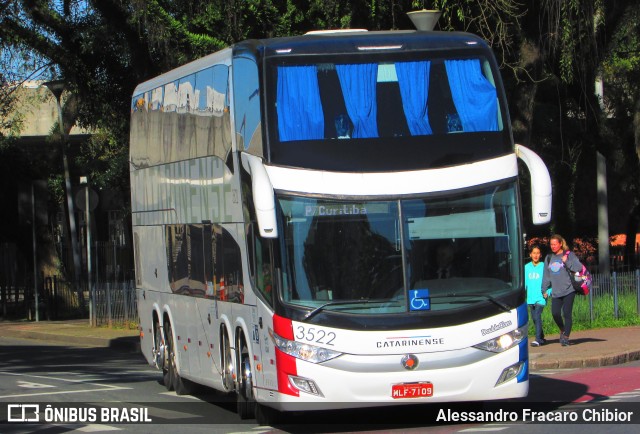 Auto Viação Catarinense 3522 na cidade de Curitiba, Paraná, Brasil, por Alessandro Fracaro Chibior. ID da foto: 10761226.