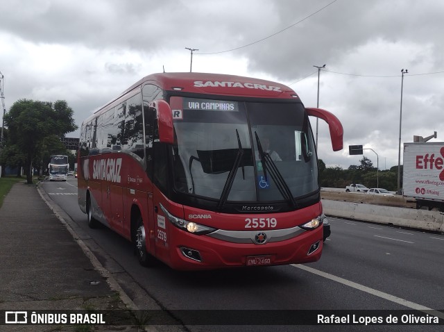Viação Santa Cruz 25519 na cidade de São Paulo, São Paulo, Brasil, por Rafael Lopes de Oliveira. Número da foto: #10766307.