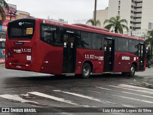 Auto Lotação Ingá 1.1.102 na cidade de Niterói, Rio de Janeiro, Brasil, por Luiz Eduardo Lopes da Silva. ID da foto: 10764671.