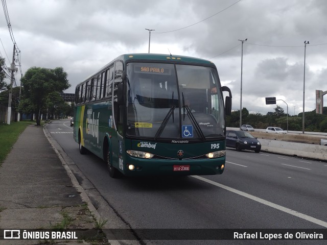 Auto Viação Cambuí 195 na cidade de São Paulo, São Paulo, Brasil, por Rafael Lopes de Oliveira. ID da foto: 10766025.