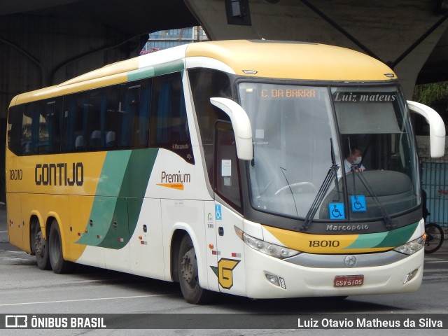 Empresa Gontijo de Transportes 18010 na cidade de Belo Horizonte, Minas Gerais, Brasil, por Luiz Otavio Matheus da Silva. Número da foto: #10765255.