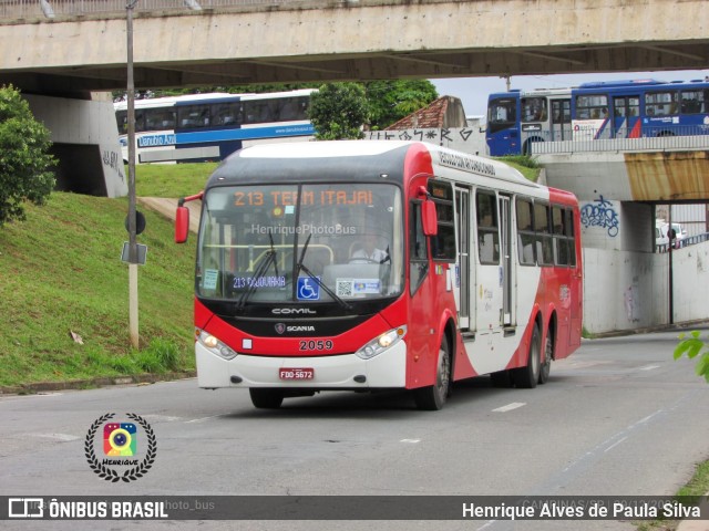 Itajaí Transportes Coletivos 2059 na cidade de Campinas, São Paulo, Brasil, por Henrique Alves de Paula Silva. Número da foto: #10764011.
