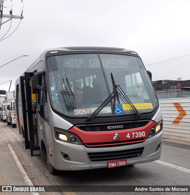 Pêssego Transportes 4 7390 na cidade de São Paulo, São Paulo, Brasil, por Andre Santos de Moraes. ID da foto: 10764490.