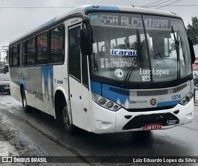 Icaraí Auto Transportes 1.074 na cidade de São Gonçalo, Rio de Janeiro, Brasil, por Luiz Eduardo Lopes da Silva. ID da foto: 10765261.