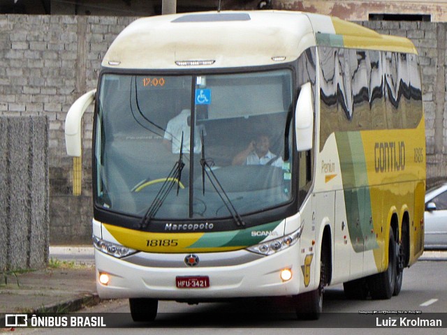 Empresa Gontijo de Transportes 18185 na cidade de Juiz de Fora, Minas Gerais, Brasil, por Luiz Krolman. ID da foto: 10767871.