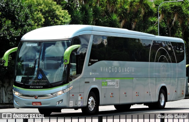 Viação Garcia 8164 na cidade de Curitiba, Paraná, Brasil, por Claudio Cesar. ID da foto: 10769634.