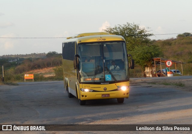 Viação Itapemirim 8705 na cidade de Taquaritinga do Norte, Pernambuco, Brasil, por Lenilson da Silva Pessoa. Número da foto: #10768122.