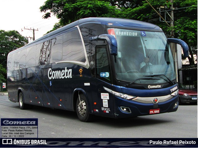 Viação Cometa 719564 na cidade de São José dos Campos, São Paulo, Brasil, por Paulo Rafael Peixoto. ID da foto: 10772021.