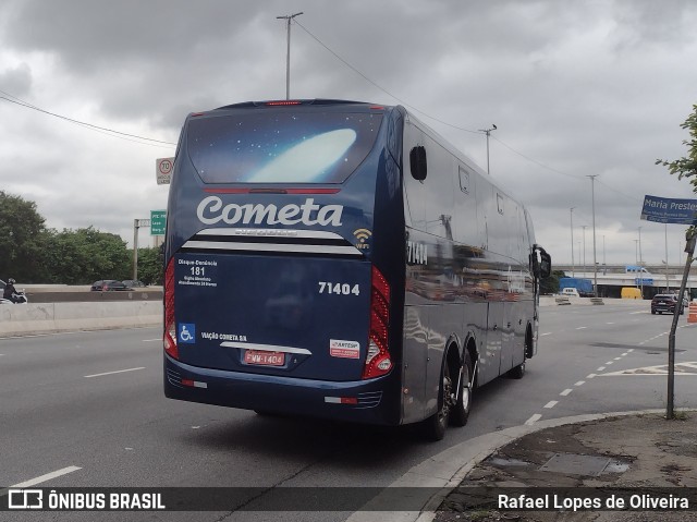 Viação Cometa 71404 na cidade de São Paulo, São Paulo, Brasil, por Rafael Lopes de Oliveira. ID da foto: 10770956.