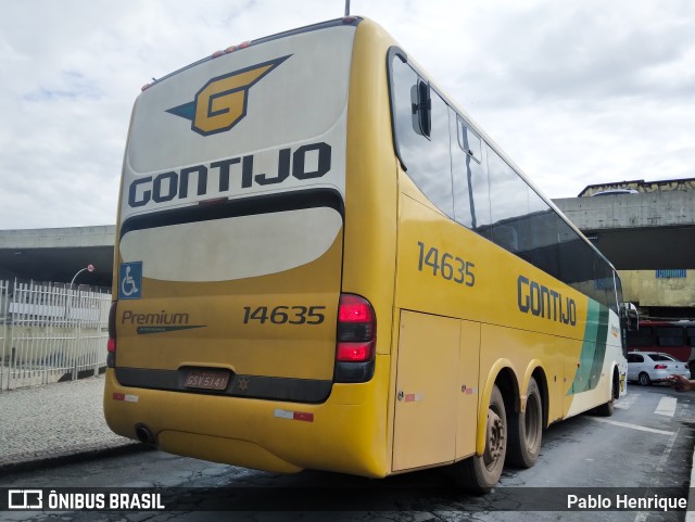 Empresa Gontijo de Transportes 14635 na cidade de Belo Horizonte, Minas Gerais, Brasil, por Pablo Henrique. ID da foto: 10773566.