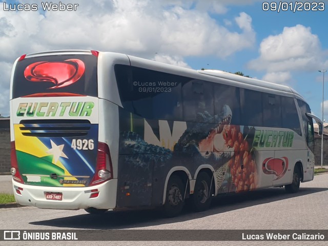 Eucatur - Empresa União Cascavel de Transportes e Turismo 4926 na cidade de Itajaí, Santa Catarina, Brasil, por Lucas Weber Calizario. ID da foto: 10772977.