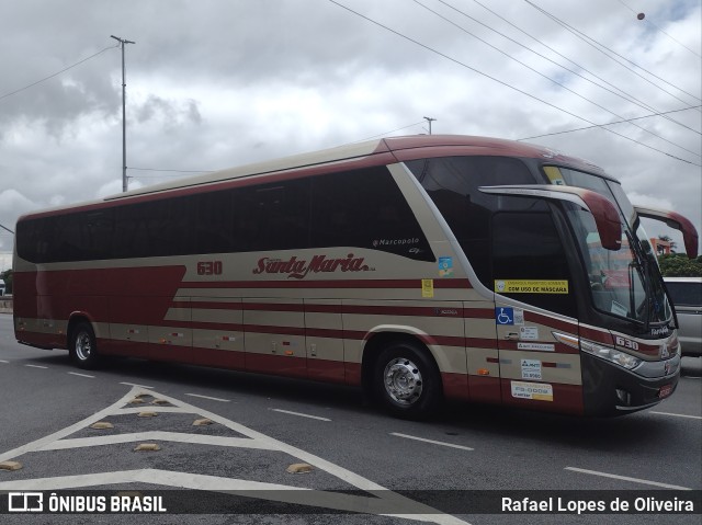 Santa Maria Fretamento e Turismo 630 na cidade de São Paulo, São Paulo, Brasil, por Rafael Lopes de Oliveira. ID da foto: 10773709.