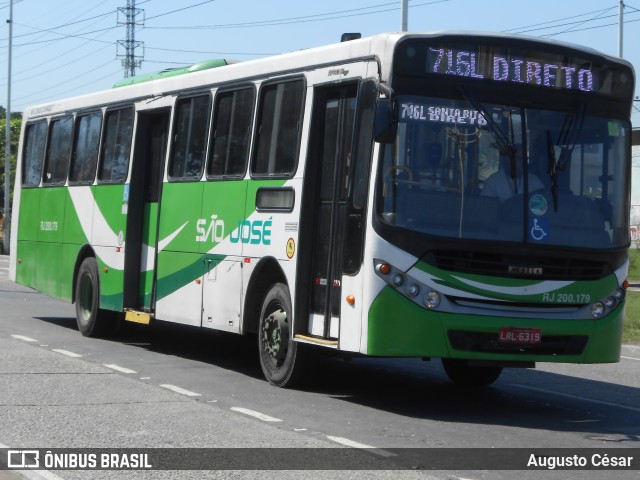 Viação São José RJ 200.179 na cidade de Nova Iguaçu, Rio de Janeiro, Brasil, por Augusto César. Número da foto: #10770802.