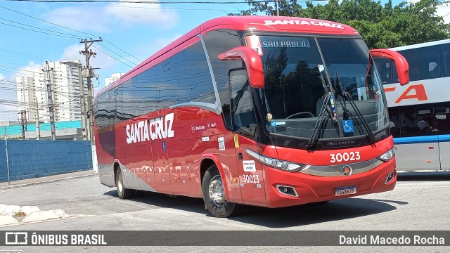 Viação Santa Cruz 30023 na cidade de São Paulo, São Paulo, Brasil, por David Macedo Rocha. ID da foto: 10771330.