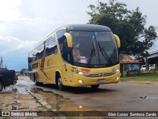 Eucatur - Empresa União Cascavel de Transportes e Turismo 5606 na cidade de Ji-Paraná, Rondônia, Brasil, por Gian Lucas  Santana Zardo. ID da foto: 10770361.