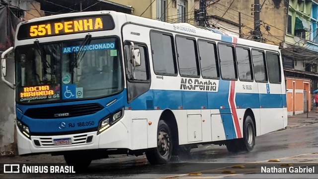 Viação Nossa Senhora da Penha RJ 188.050 na cidade de Rio de Janeiro, Rio de Janeiro, Brasil, por Nathan Gabriel. Número da foto: #10770246.