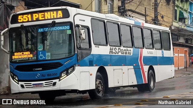 Viação Nossa Senhora da Penha RJ 188.050 na cidade de Rio de Janeiro, Rio de Janeiro, Brasil, por Nathan Gabriel. ID da foto: 10770246.