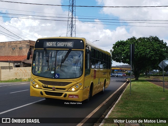 TCGL - Transportes Coletivos Grande Londrina 3366 na cidade de Londrina, Paraná, Brasil, por Victor Lucas de Matos Lima. Número da foto: #10772802.