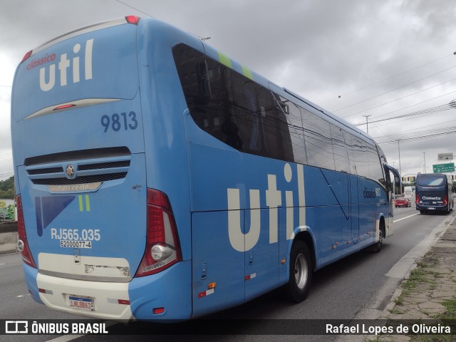 UTIL - União Transporte Interestadual de Luxo 9813 na cidade de São Paulo, São Paulo, Brasil, por Rafael Lopes de Oliveira. Número da foto: #10770892.