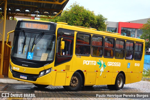 VCG - Viação Campos Gerais 1543 na cidade de Ponta Grossa, Paraná, Brasil, por Paulo Henrique Pereira Borges. Número da foto: #10776804.