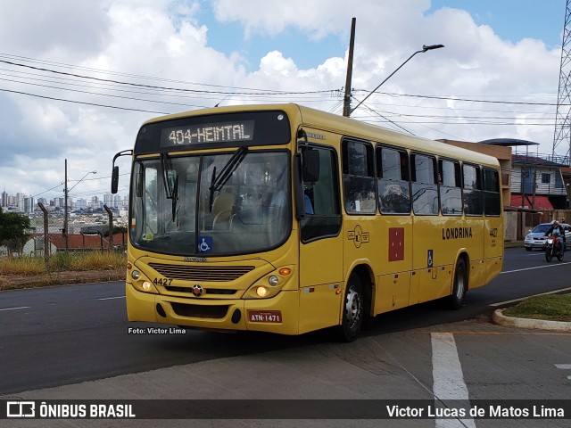 TCGL - Transportes Coletivos Grande Londrina 4427 na cidade de Londrina, Paraná, Brasil, por Victor Lucas de Matos Lima. ID da foto: 10775192.