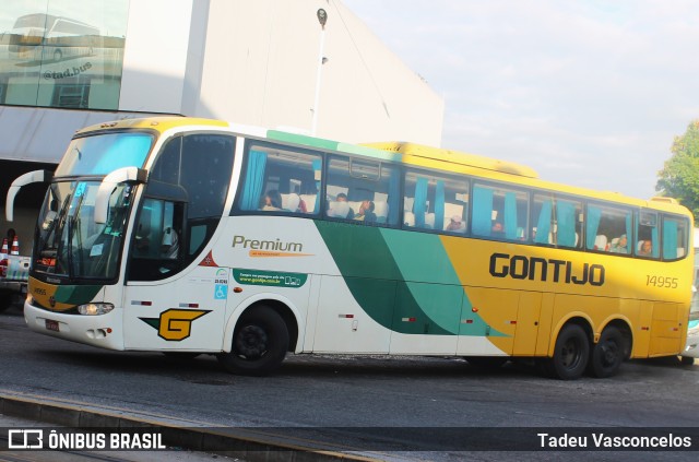 Empresa Gontijo de Transportes 14955 na cidade de Rio de Janeiro, Rio de Janeiro, Brasil, por Tadeu Vasconcelos. ID da foto: 10774461.