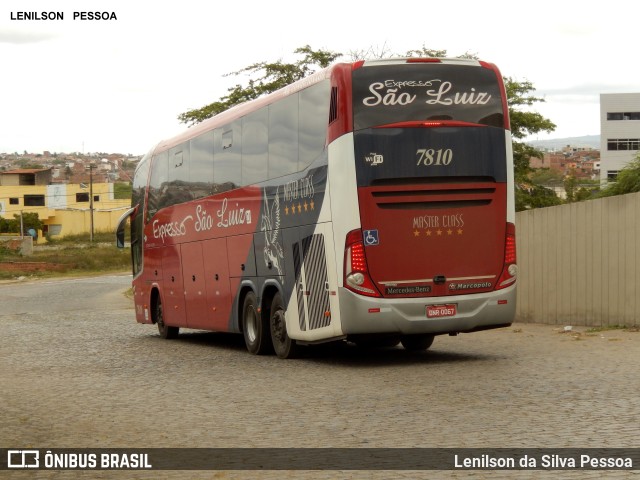 Expresso São Luiz 7810 na cidade de Caruaru, Pernambuco, Brasil, por Lenilson da Silva Pessoa. ID da foto: 10774948.