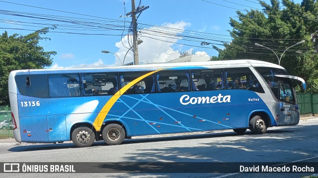 Viação Cometa 13136 na cidade de São Paulo, São Paulo, Brasil, por David Macedo Rocha. ID da foto: 10774019.