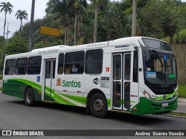 Viação Piracicabana Santos 4201 na cidade de Santos, São Paulo, Brasil, por Andrey  Soares Vassão. Número da foto: #10776553.