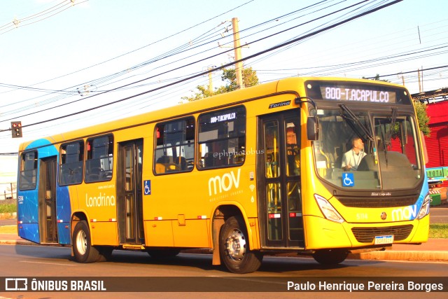 Londrisul Transportes Coletivos 5114 na cidade de Londrina, Paraná, Brasil, por Paulo Henrique Pereira Borges. Número da foto: #10776673.