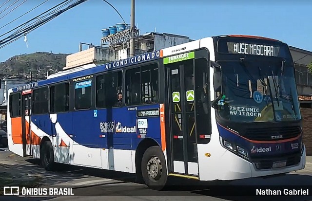 Viação Ideal B28605 na cidade de Rio de Janeiro, Rio de Janeiro, Brasil, por Nathan Gabriel. Número da foto: #10774923.