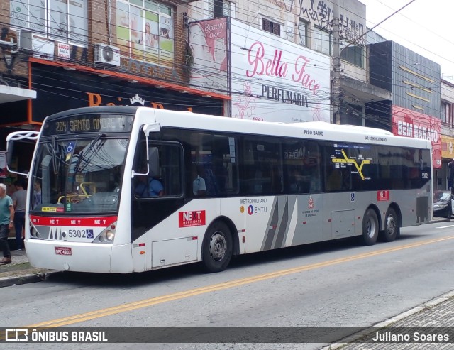 Next Mobilidade - ABC Sistema de Transporte 5302 na cidade de Santo André, São Paulo, Brasil, por Juliano Soares. ID da foto: 10774844.