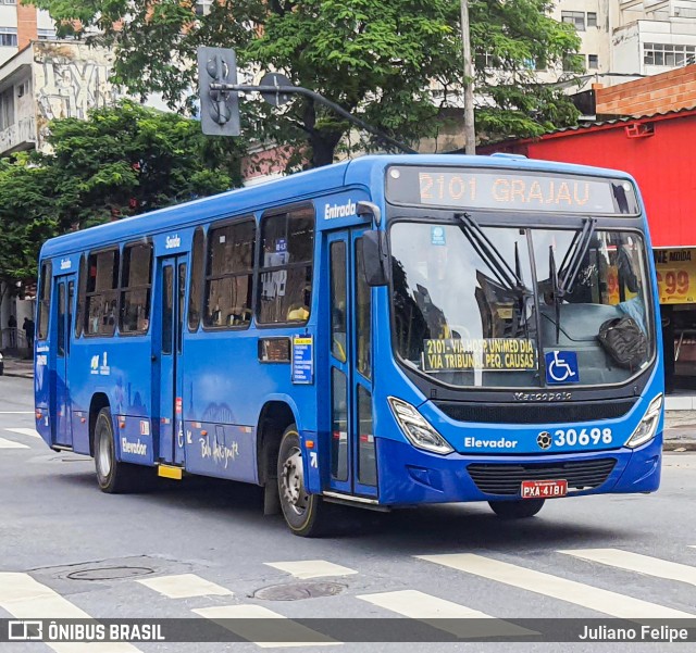 Coletivos São Lucas 30698 na cidade de Belo Horizonte, Minas Gerais, Brasil, por Juliano Felipe. ID da foto: 10775001.