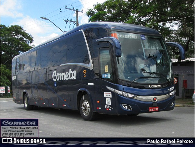 Viação Cometa 719585 na cidade de São José dos Campos, São Paulo, Brasil, por Paulo Rafael Peixoto. ID da foto: 10774417.