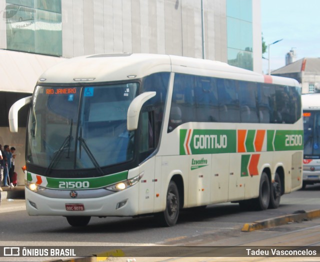 Empresa Gontijo de Transportes 21500 na cidade de Rio de Janeiro, Rio de Janeiro, Brasil, por Tadeu Vasconcelos. ID da foto: 10774485.