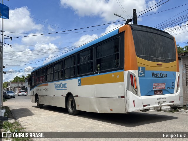 Expresso Vera Cruz 129 na cidade de Recife, Pernambuco, Brasil, por Felipe Luiz. ID da foto: 10779433.