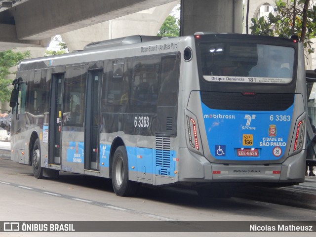 Viação Paratodos > São Jorge > Metropolitana São Paulo > Mobibrasil 6 3363 na cidade de São Paulo, São Paulo, Brasil, por Nicolas Matheusz. Número da foto: #10779173.
