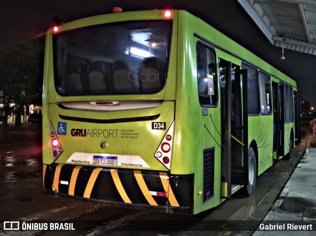 GRU Airport - Aeroporto Internacional de Guarulhos D34 na cidade de Guarulhos, São Paulo, Brasil, por Gabriel Rievert. Número da foto: #10777972.