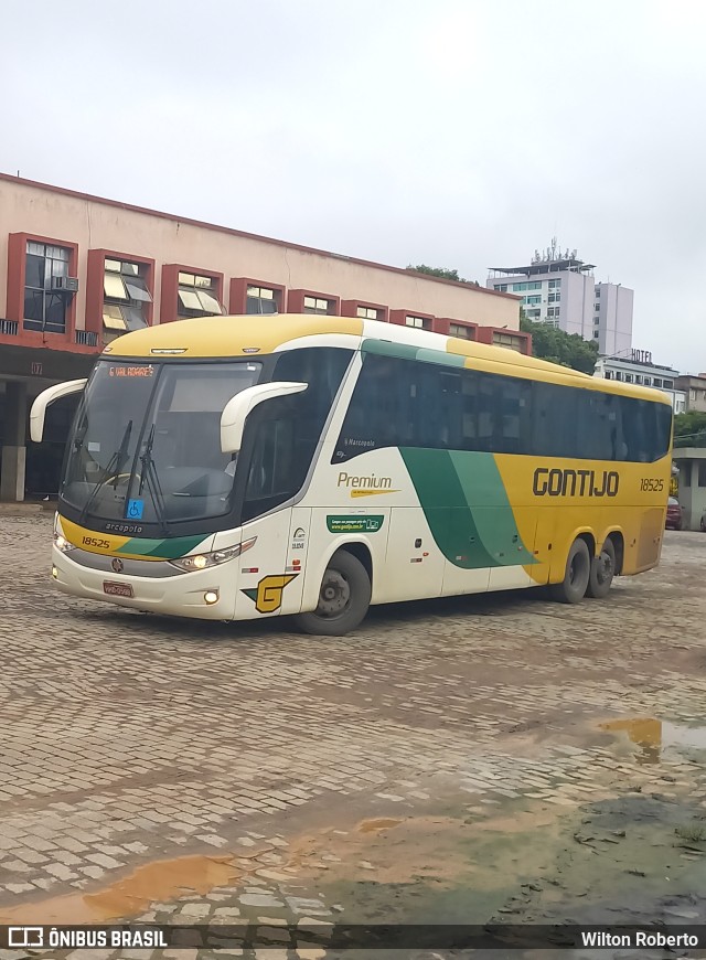 Empresa Gontijo de Transportes 18525 na cidade de Governador Valadares, Minas Gerais, Brasil, por Wilton Roberto. ID da foto: 10779908.