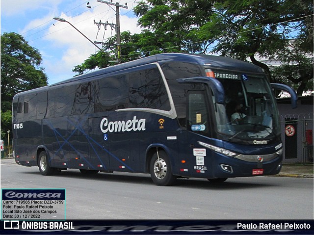 Viação Cometa 719585 na cidade de São José dos Campos, São Paulo, Brasil, por Paulo Rafael Peixoto. ID da foto: 10777634.