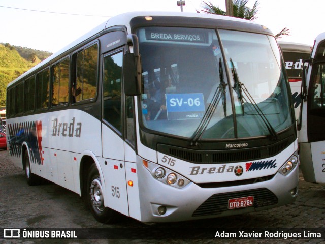 Breda Transportes e Serviços 515 na cidade de Cubatão, São Paulo, Brasil, por Adam Xavier Rodrigues Lima. ID da foto: 10778701.