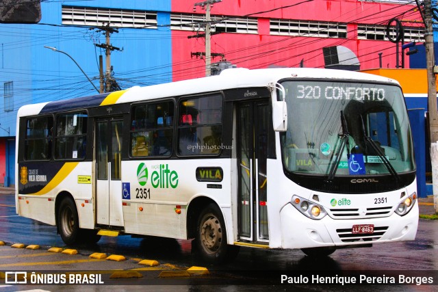 Viação Elite 2351 na cidade de Volta Redonda, Rio de Janeiro, Brasil, por Paulo Henrique Pereira Borges. Número da foto: #10780612.