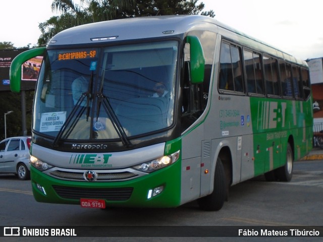 EBT - Expresso Biagini Transportes 9751 na cidade de Três Corações, Minas Gerais, Brasil, por Fábio Mateus Tibúrcio. ID da foto: 10777776.