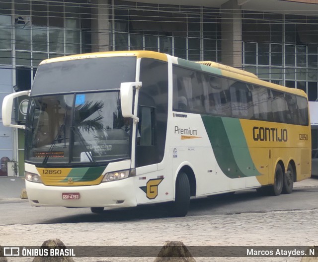 Empresa Gontijo de Transportes 12850 na cidade de Cachoeiro de Itapemirim, Espírito Santo, Brasil, por Marcos Ataydes. N. ID da foto: 10780031.