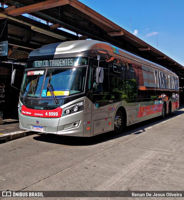 Express Transportes Urbanos Ltda 4 8999 na cidade de São Paulo, São Paulo, Brasil, por Renan De Jesus Oliveira. ID da foto: 10779491.