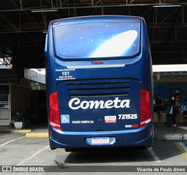 Viação Cometa 721525 na cidade de São Roque, São Paulo, Brasil, por Vicente de Paulo Alves. ID da foto: 10778975.